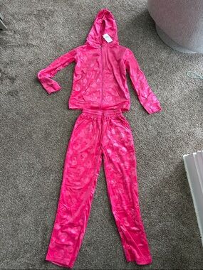 Helix Straight Leg Tracksuit Set in Hot Pink
